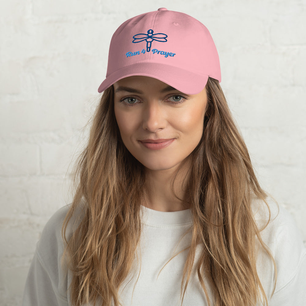 Run4Prayer Blue Dragonfly/ Blue Stitch Hat