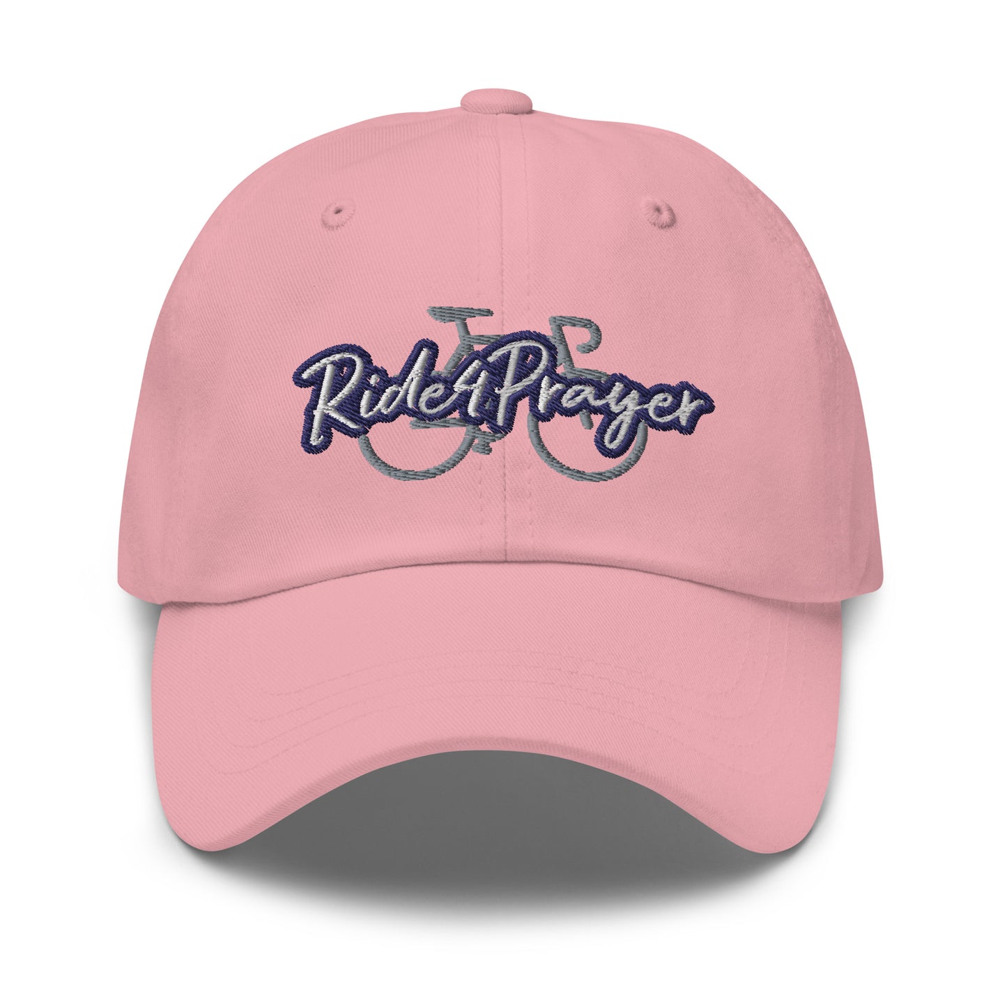 Ride4Prayer Bicycle White/Navy Stitch Hat