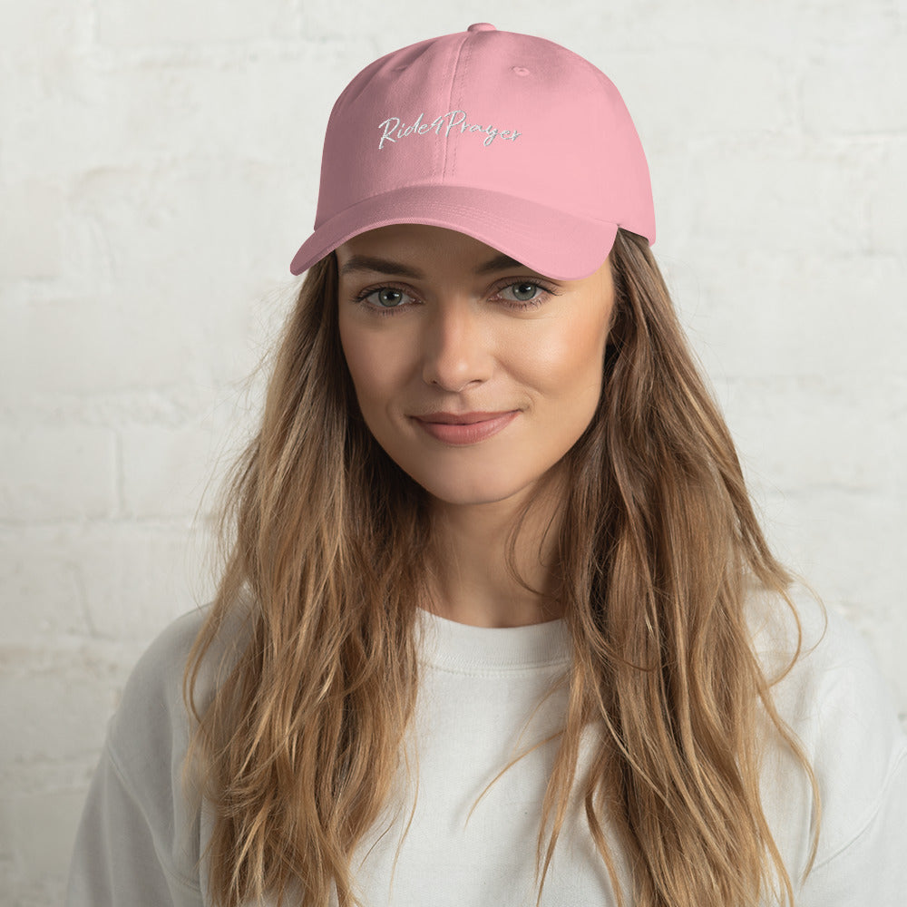 Ride4Prayer White Stitch Hat