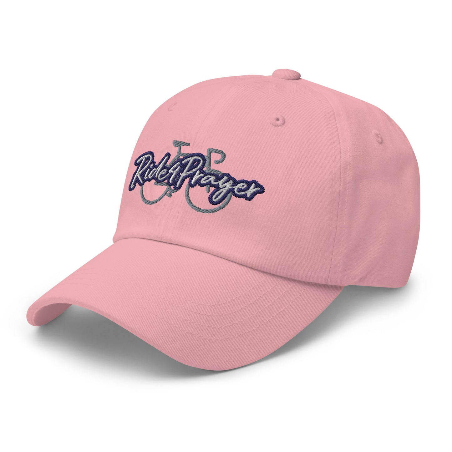 Ride4Prayer Bicycle White/Navy Stitch Hat