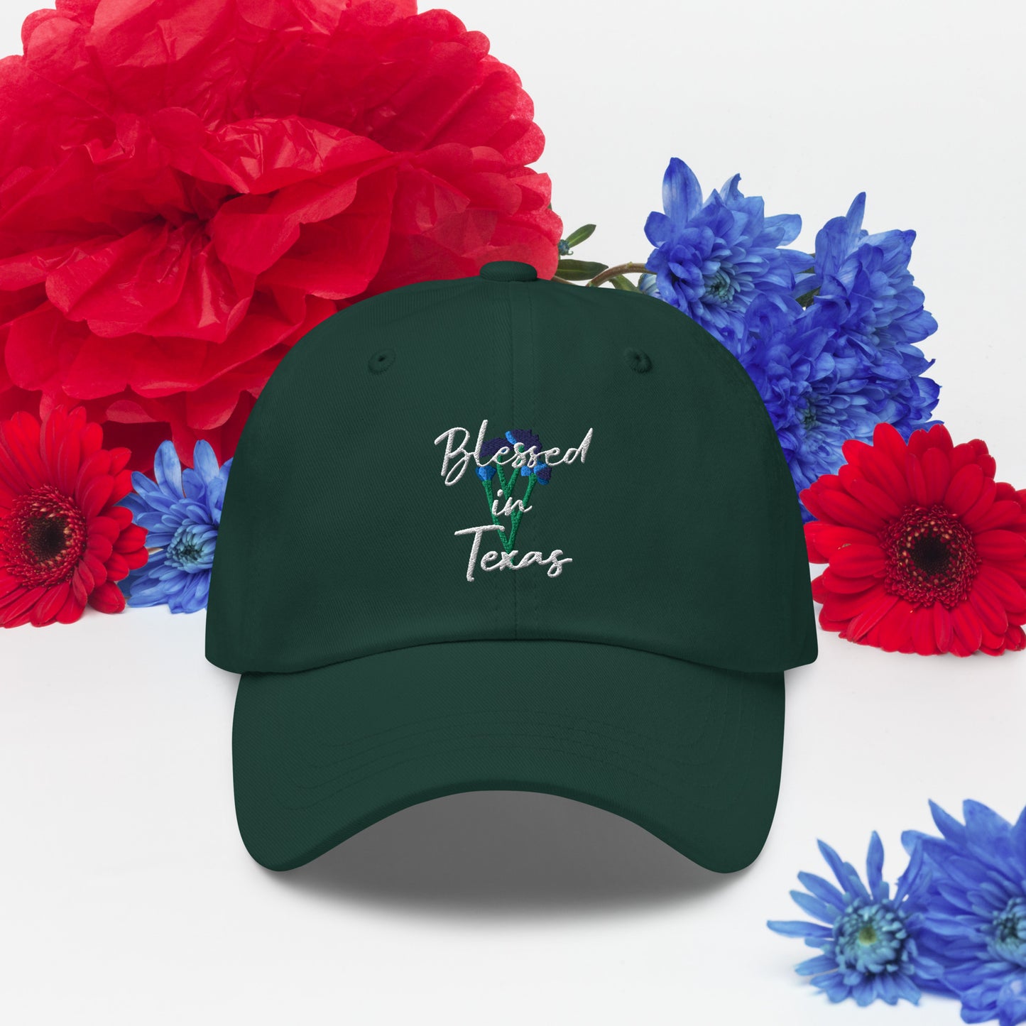 Blessed in Texas Blue Floral Hat