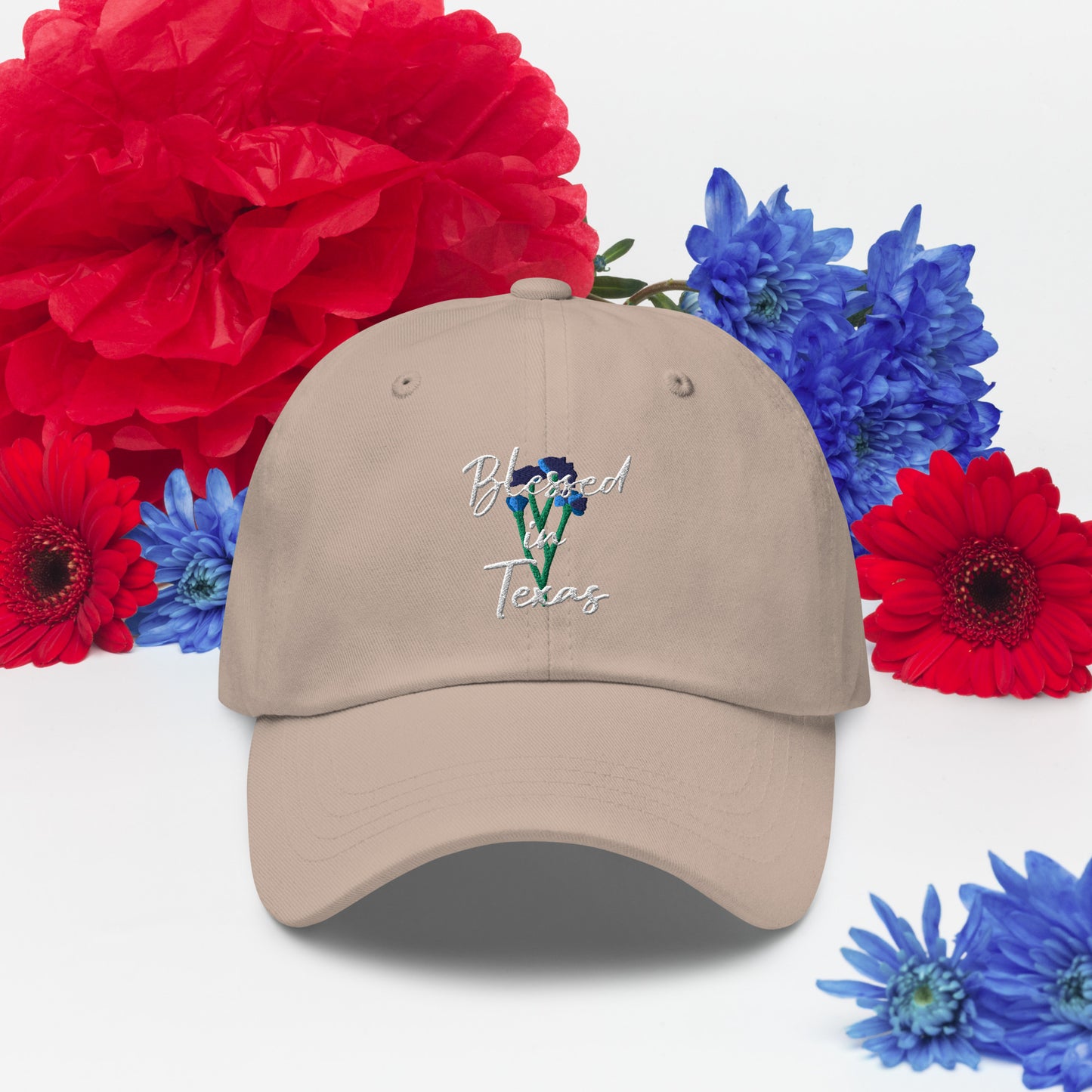 Blessed in Texas Blue Floral Hat
