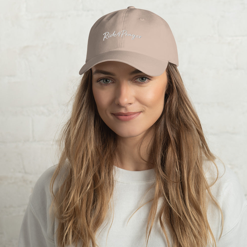 Ride4Prayer White Stitch Hat