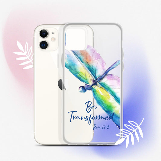 Be Transformed Colorful Dragonfly Rom 12:2 Clear Case for iPhone®