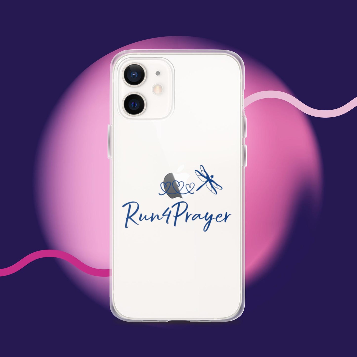 Run4Prayer Heart Path Dragonfly Clear Case for iPhone®