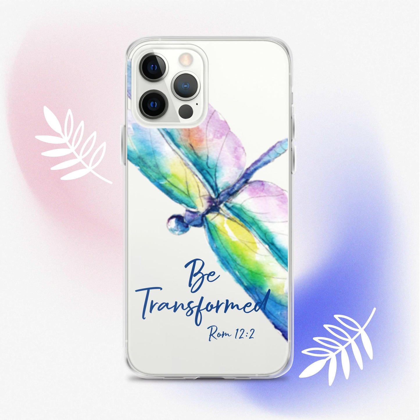 Be Transformed Colorful Dragonfly Rom 12:2 Clear Case for iPhone®