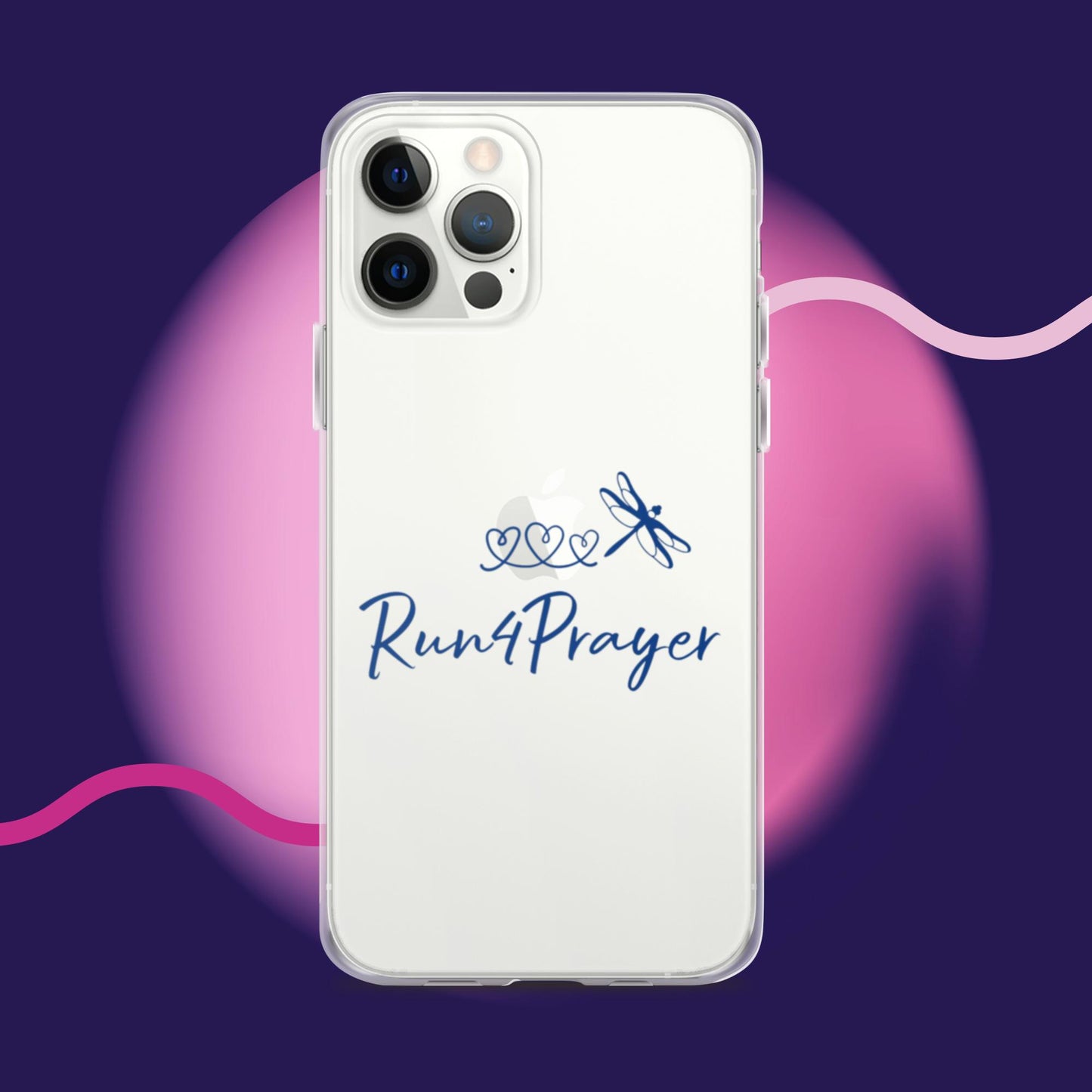 Run4Prayer Heart Path Dragonfly Clear Case for iPhone®