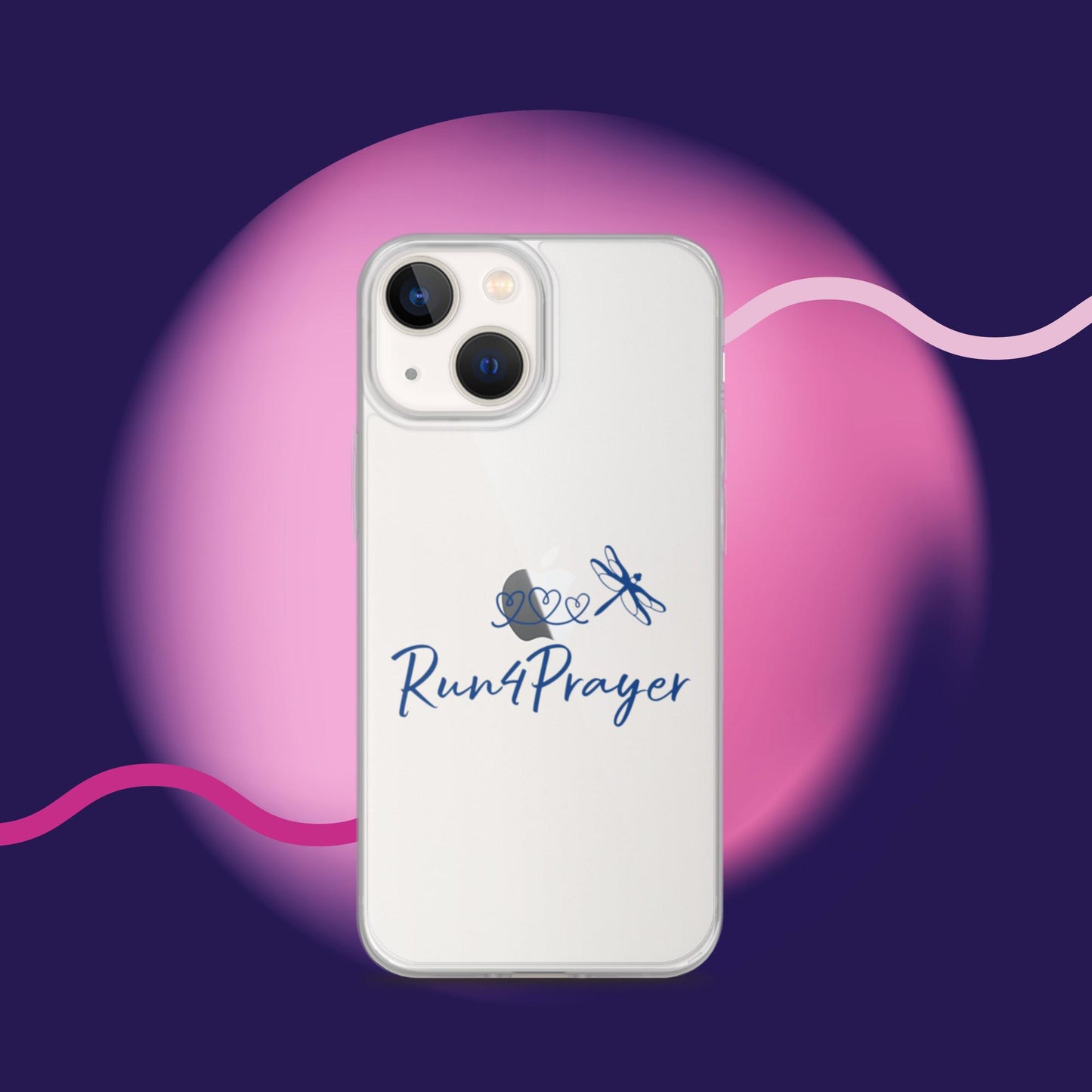Run4Prayer Heart Path Dragonfly Clear Case for iPhone®