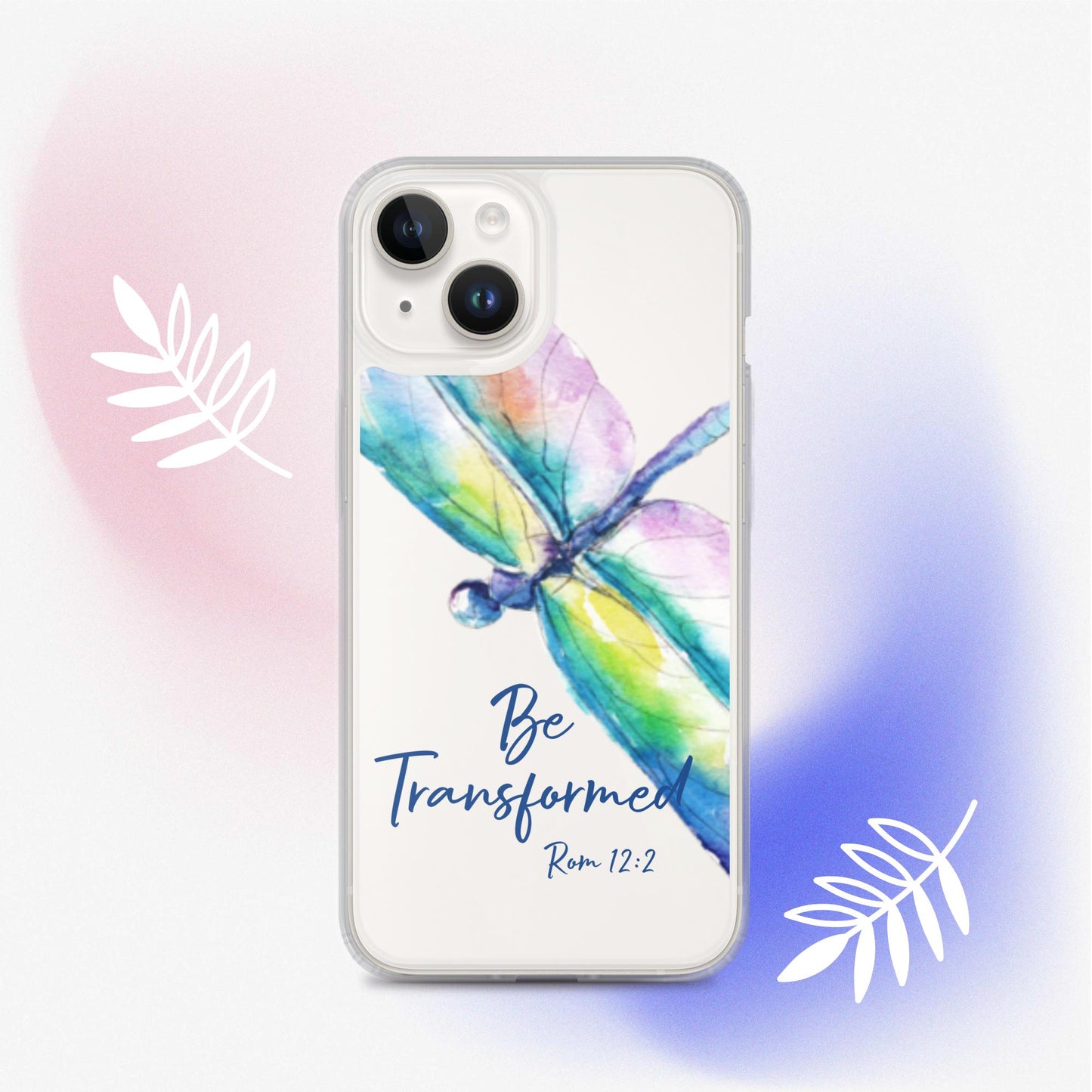 Be Transformed Colorful Dragonfly Rom 12:2 Clear Case for iPhone®