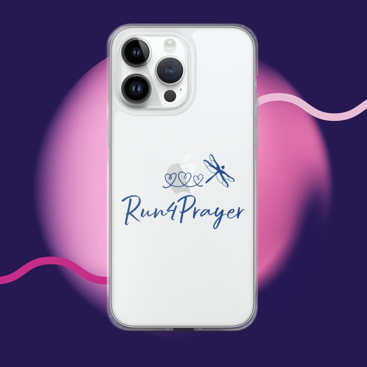 Run4Prayer Heart Path Dragonfly Clear Case for iPhone®
