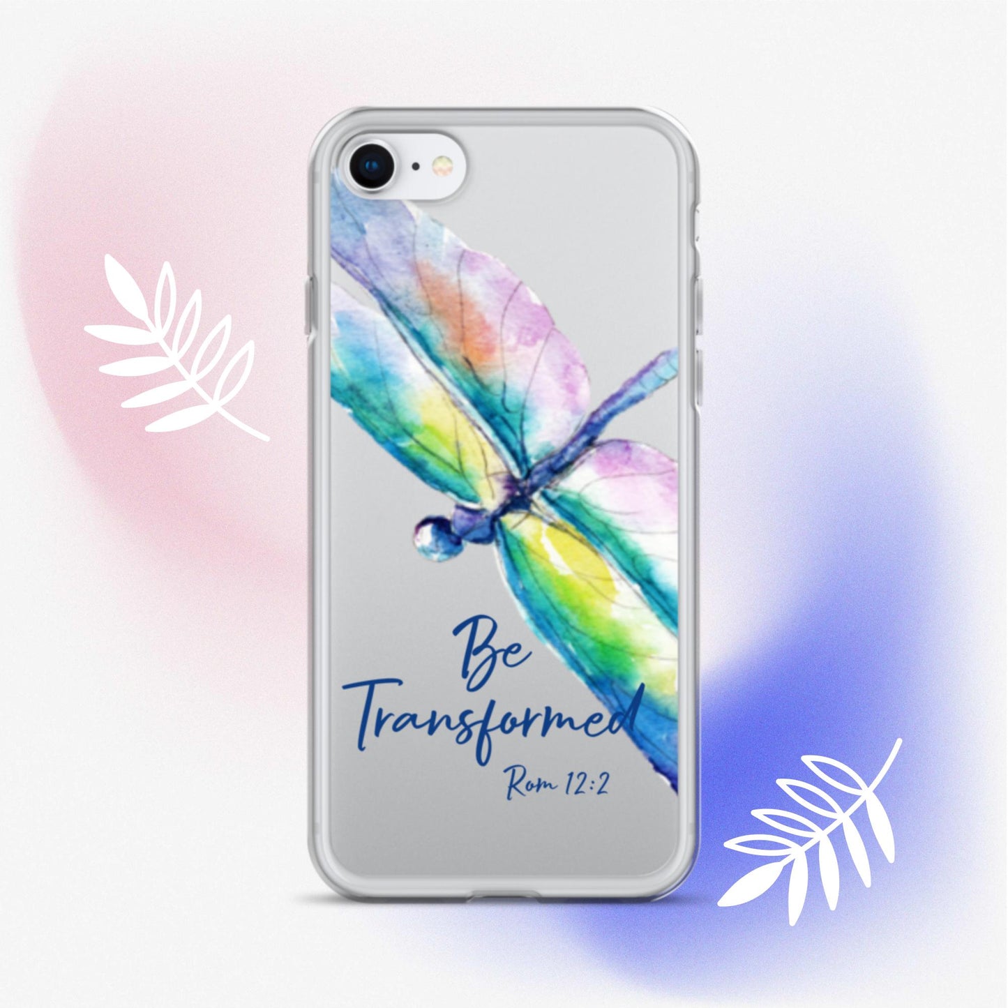 Be Transformed Colorful Dragonfly Rom 12:2 Clear Case for iPhone®