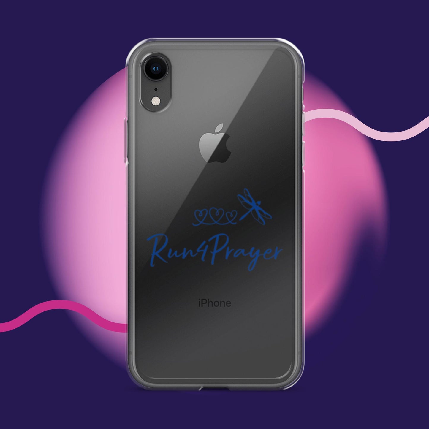 Run4Prayer Heart Path Dragonfly Clear Case for iPhone®