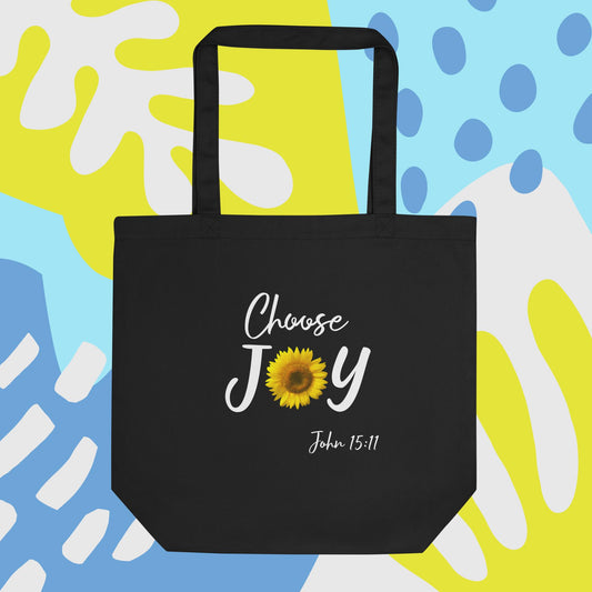 Choose Joy Sunflower John 15:11 Eco Tote Bag