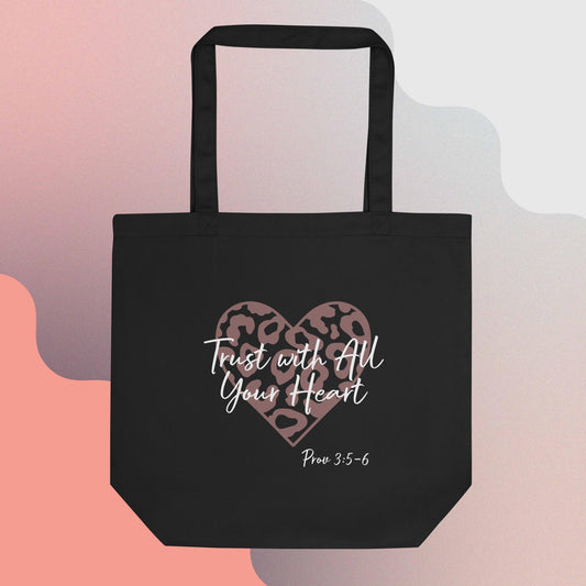Trust with All Your Heart (Leopard) Eco Tote Bag