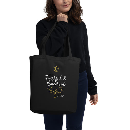 Faithful & Obedient John 10:27 Eco Tote Bag