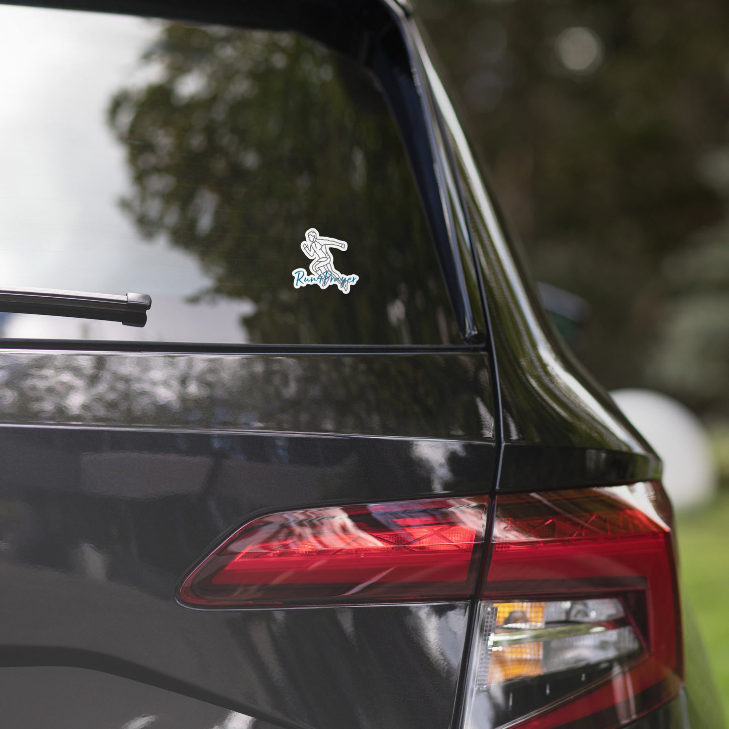 Run4Prayer Grey/Blue Bubble-free stickers
