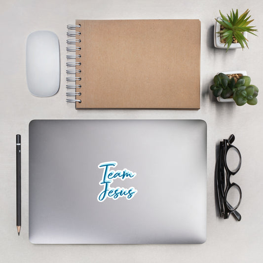 Team Jesus Blue Shadow Bubble-free stickers