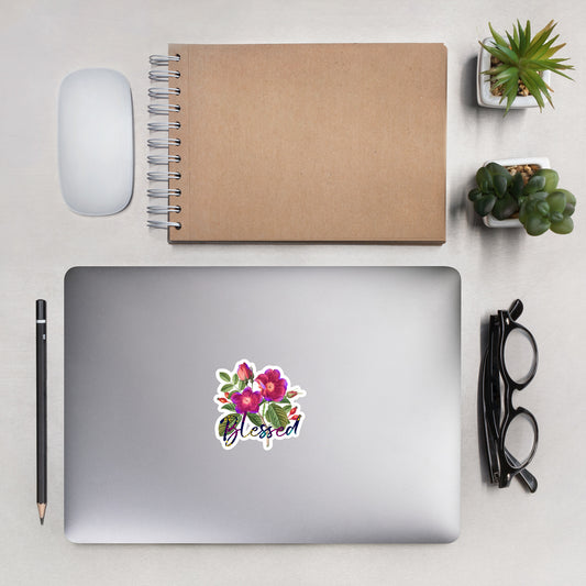 Blessed Floral Bubble-free stickers