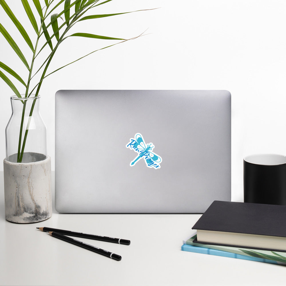 Run4Prayer Dragonfly Blue/Turquoise Bubble-free stickers