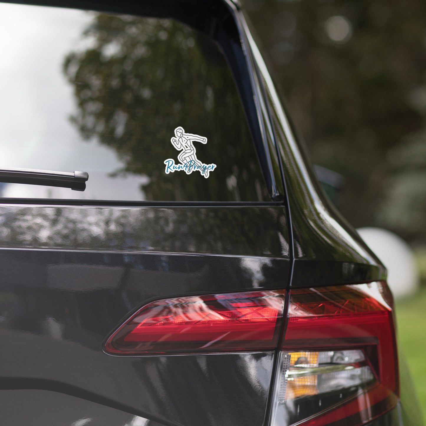 Run4Prayer Grey/Blue Bubble-free stickers