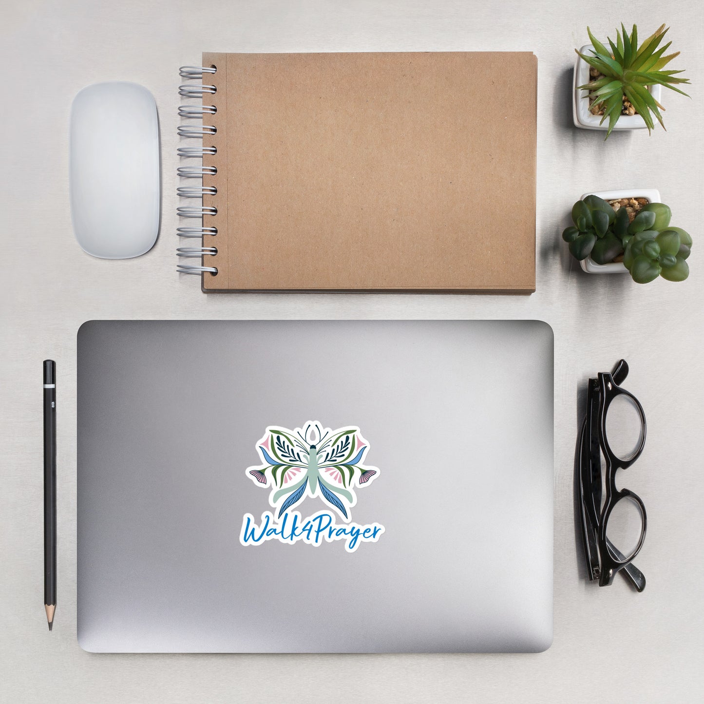 Walk4Prayer Butterfly Bubble-free stickers