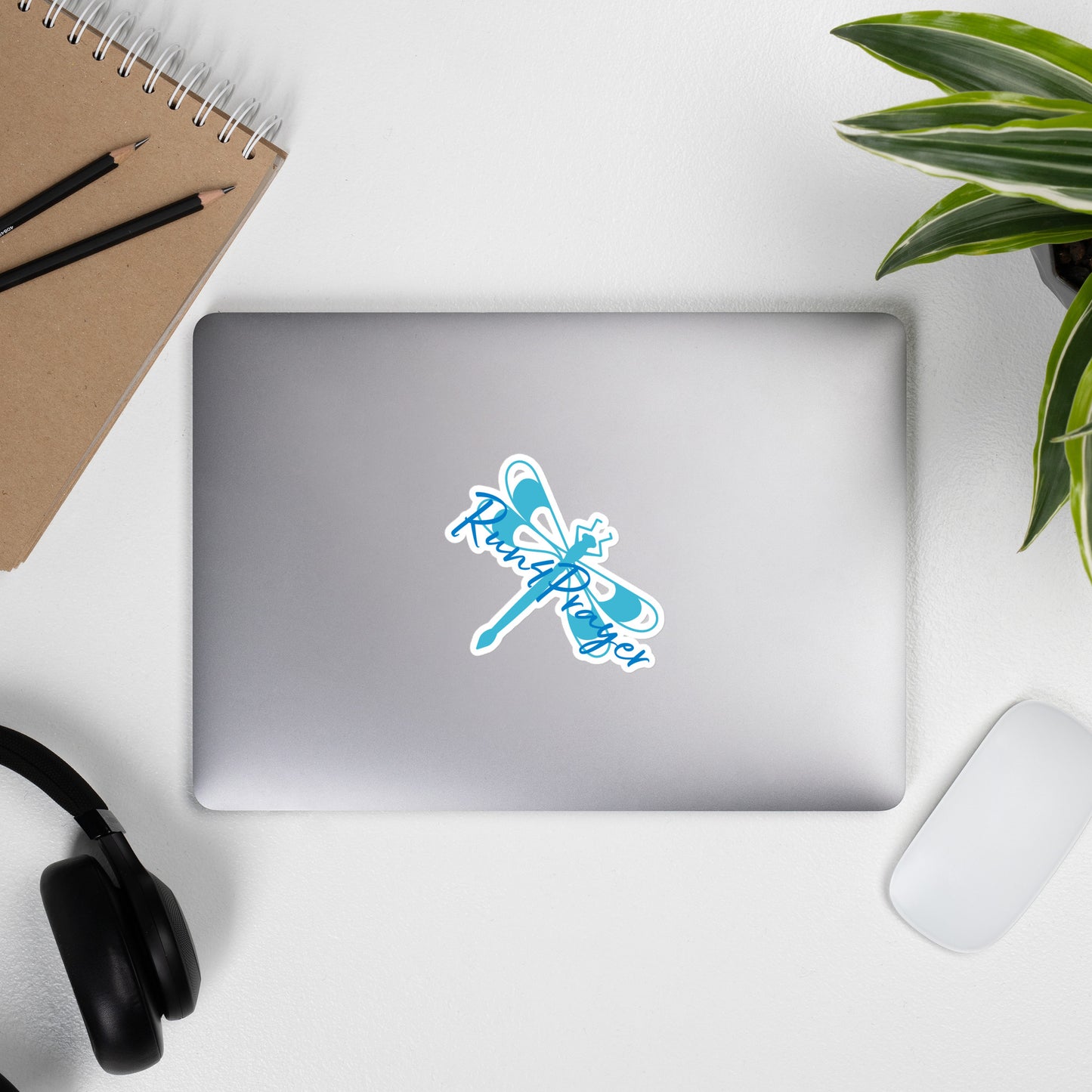 Run4Prayer Dragonfly Blue/Turquoise Bubble-free stickers