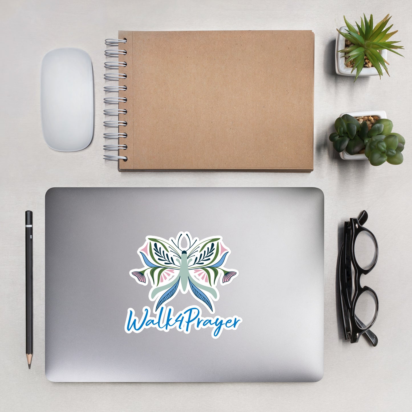 Walk4Prayer Butterfly Bubble-free stickers