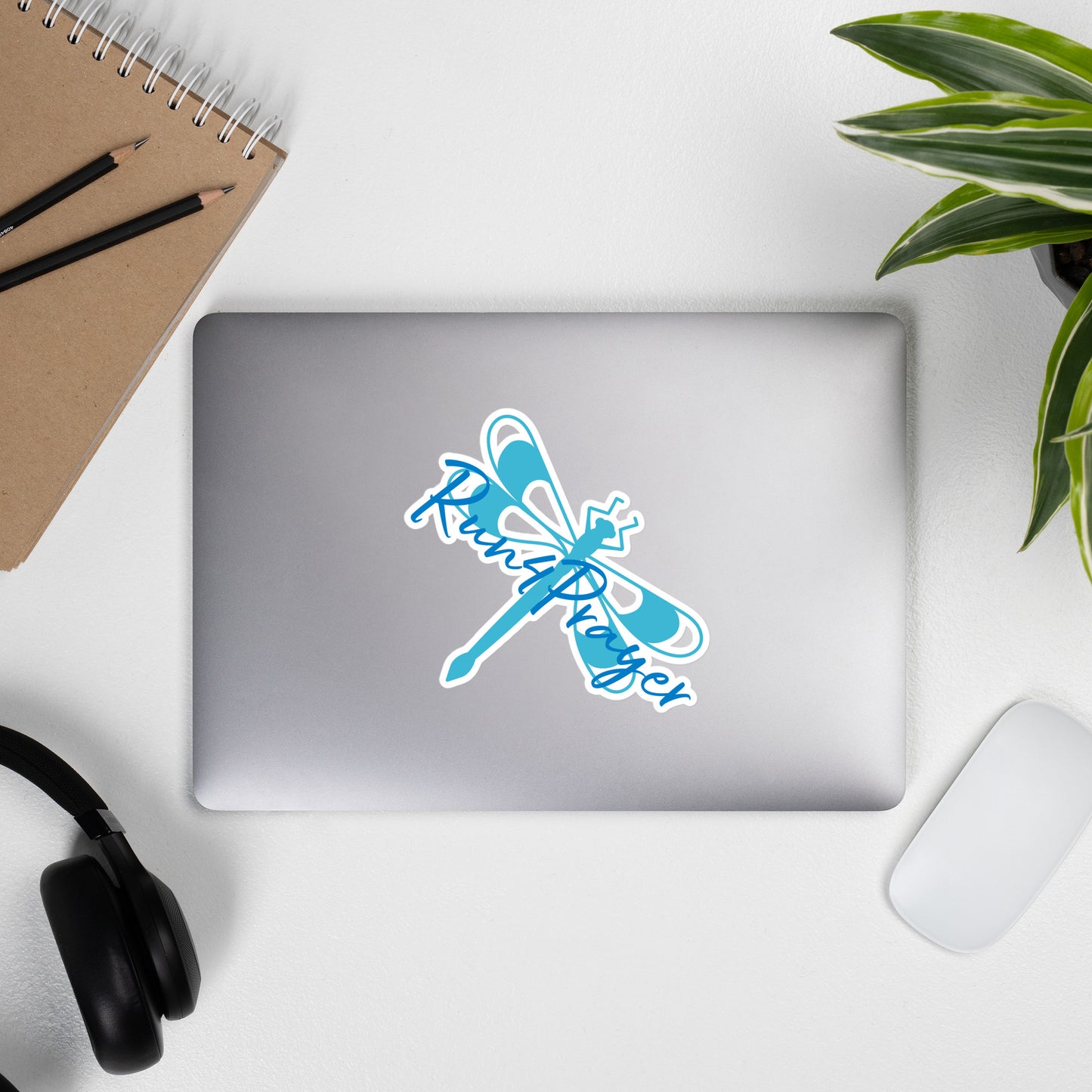 Run4Prayer Dragonfly Blue/Turquoise Bubble-free stickers