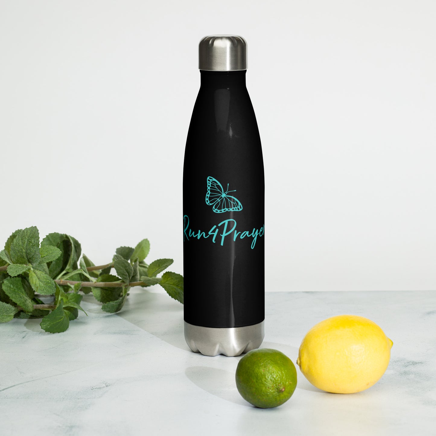 Run4Prayer Butterfly Stainless steel water bottle