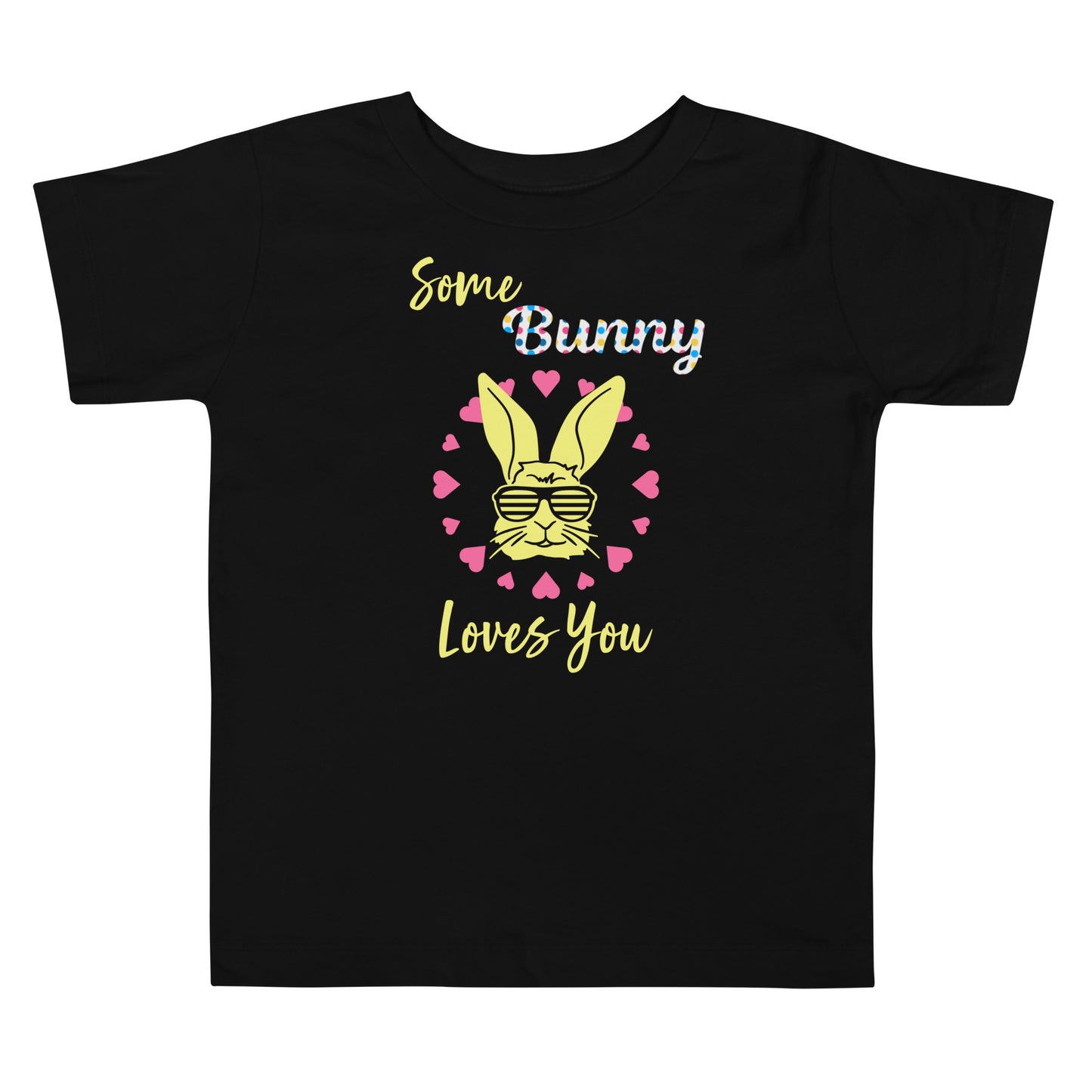 Some Bunny Loves You (Polka Dot/Yellow) Toddler Short Sleeve Tee (2T-5T)