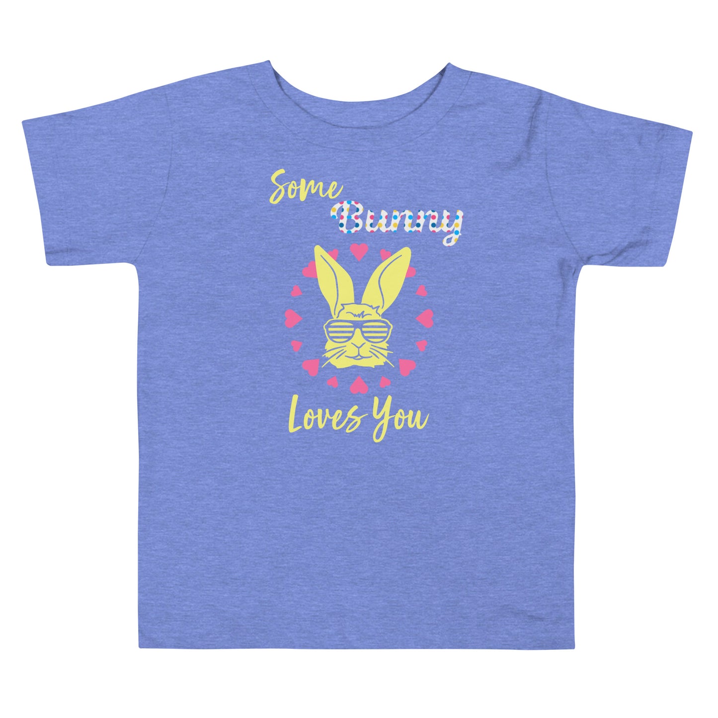 Some Bunny Loves You (Polka Dot/Yellow) Toddler Short Sleeve Tee (2T-5T)