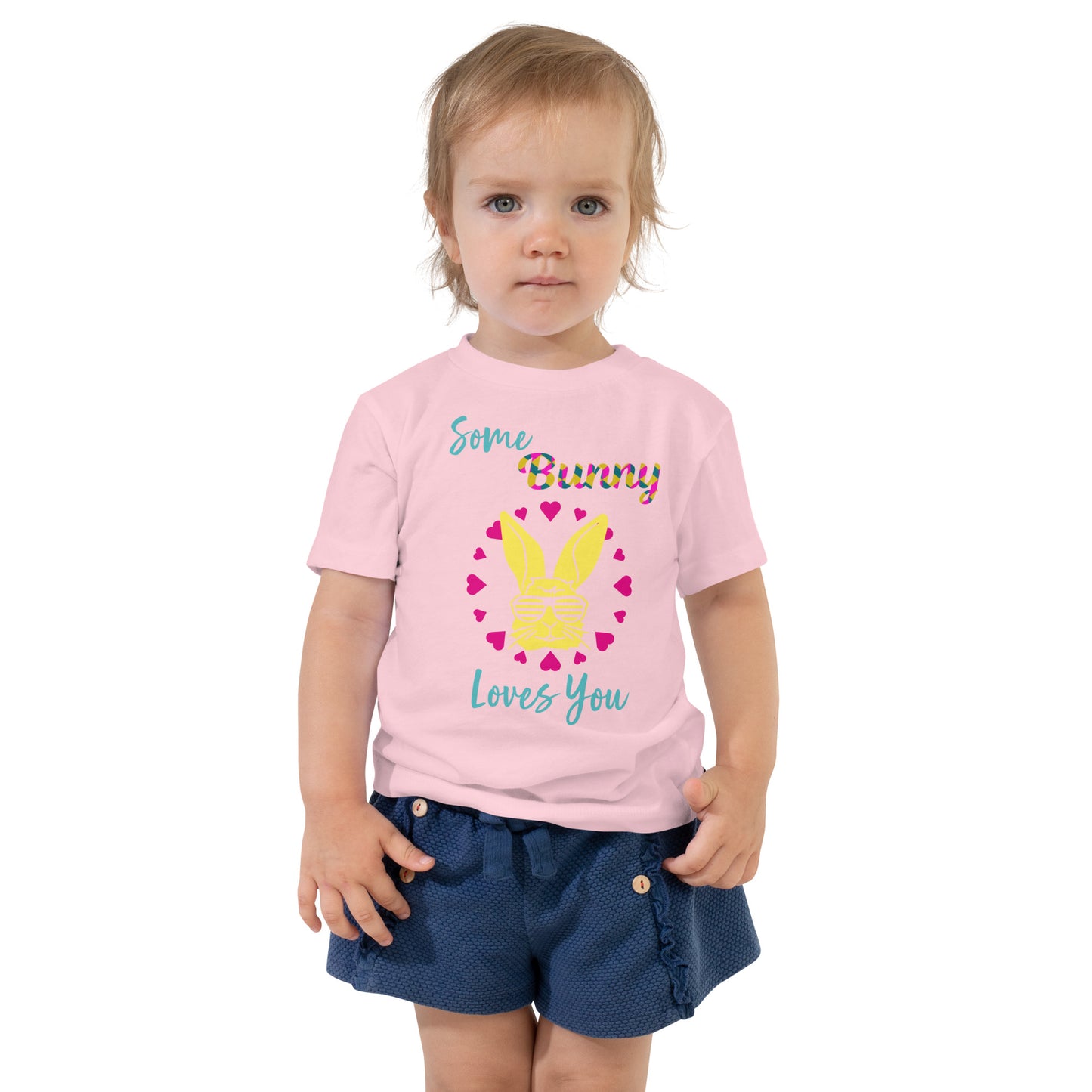 Some Bunny Loves You (Yellow) Toddler Short Sleeve Tee (2T-5T)