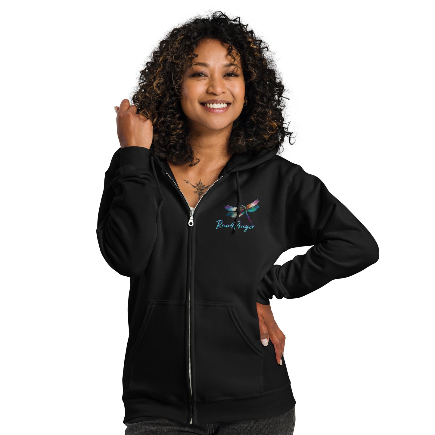 Run4Prayer Dragonfly Unisex heavy blend zip hoodie