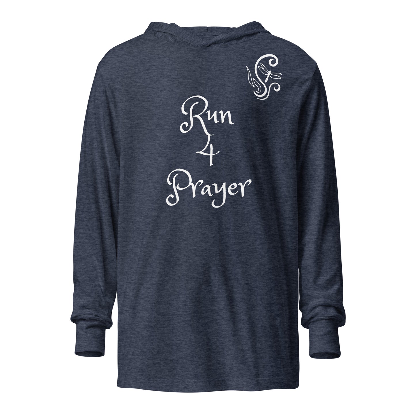 Run 4 Prayer Scroll Dragonfly Hooded long-sleeve tee