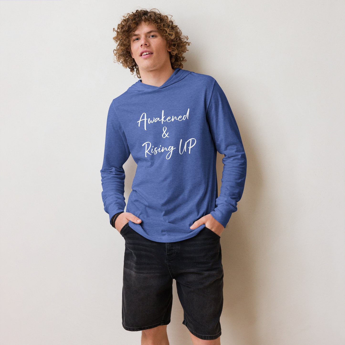 Awakened & Rising UP Hooded long-sleeve tee