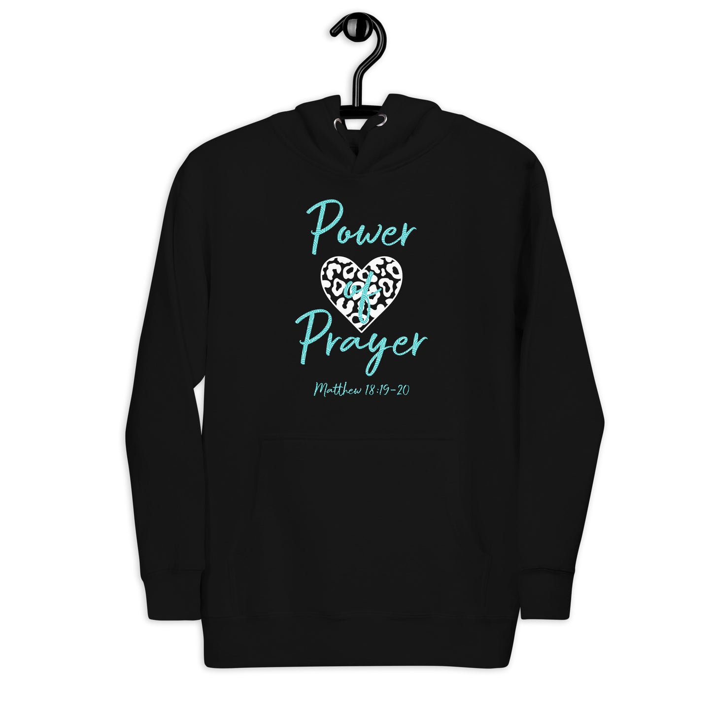 Power of Prayer Leopard Heart Matt 18:19-20 Unisex Hoodie
