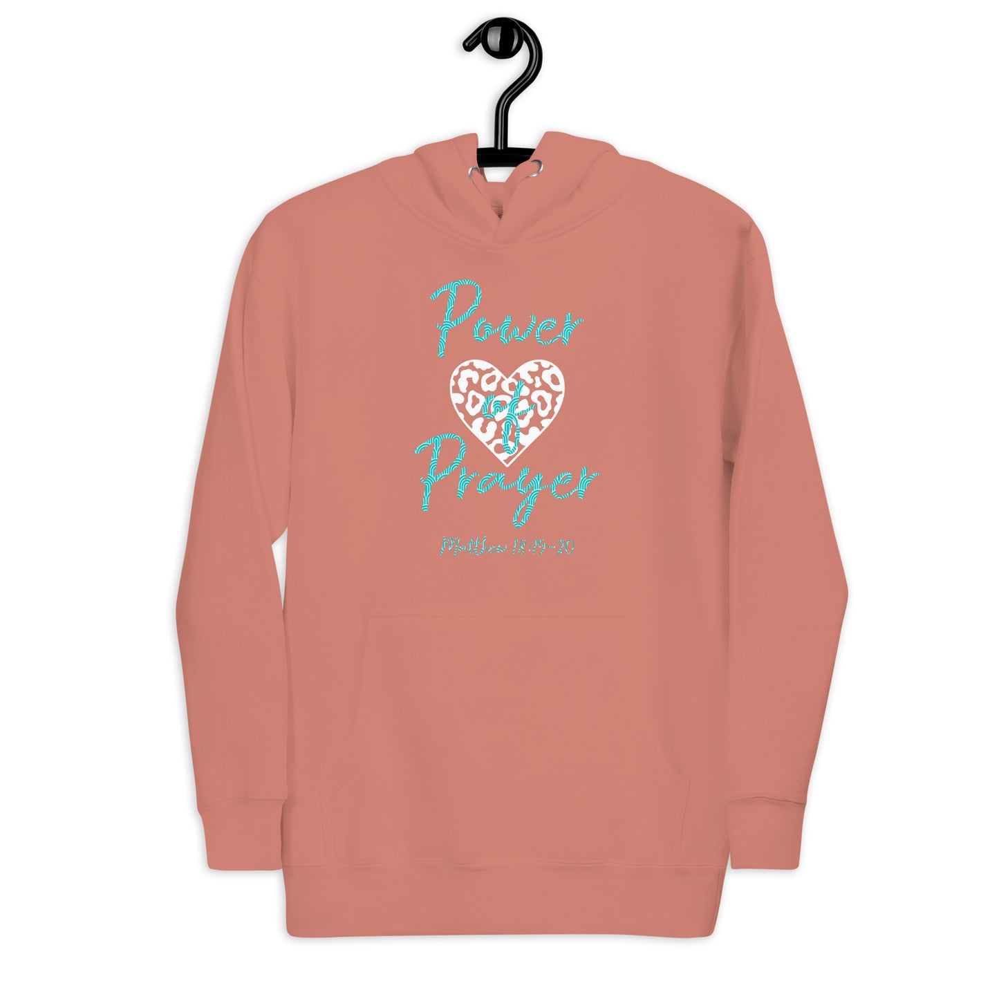 Power of Prayer Leopard Heart Matt 18:19-20 Unisex Hoodie