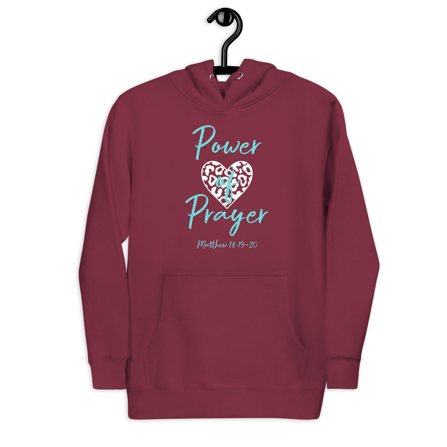 Power of Prayer Leopard Heart Matt 18:19-20 Unisex Hoodie