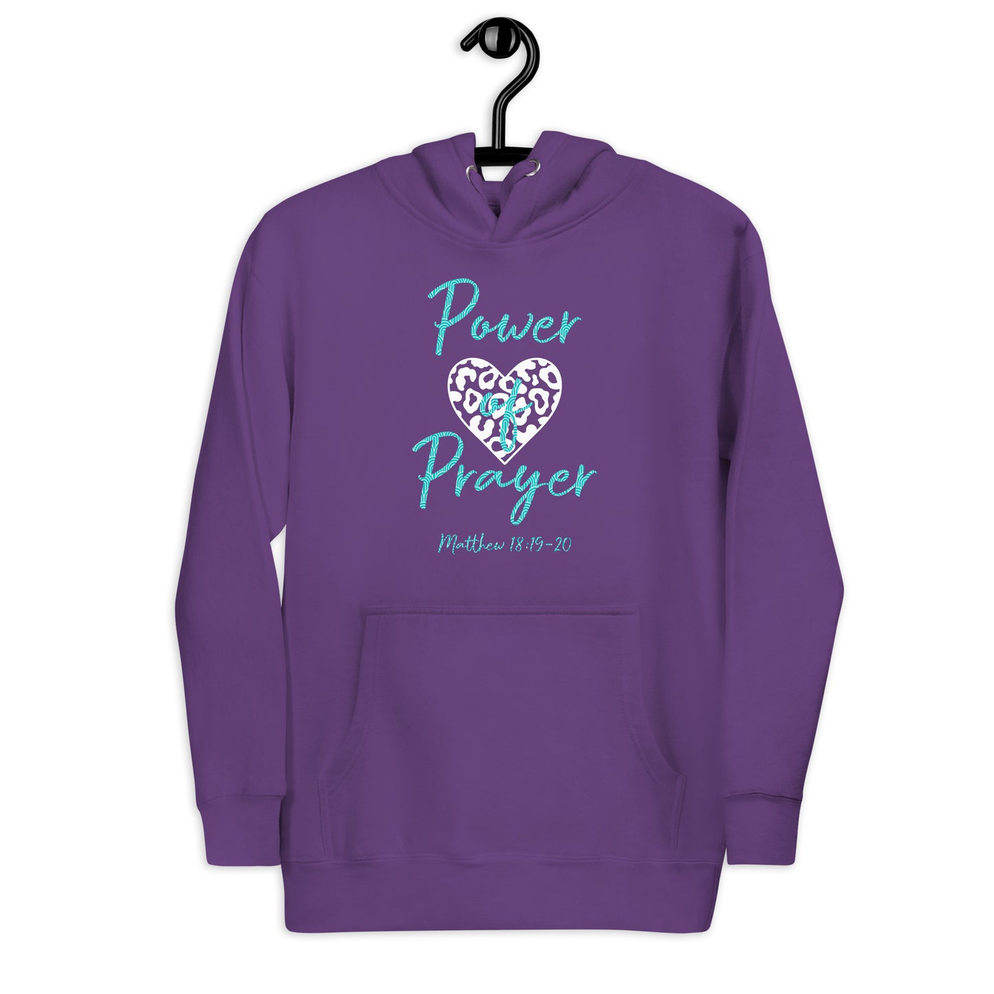 Power of Prayer Leopard Heart Matt 18:19-20 Unisex Hoodie