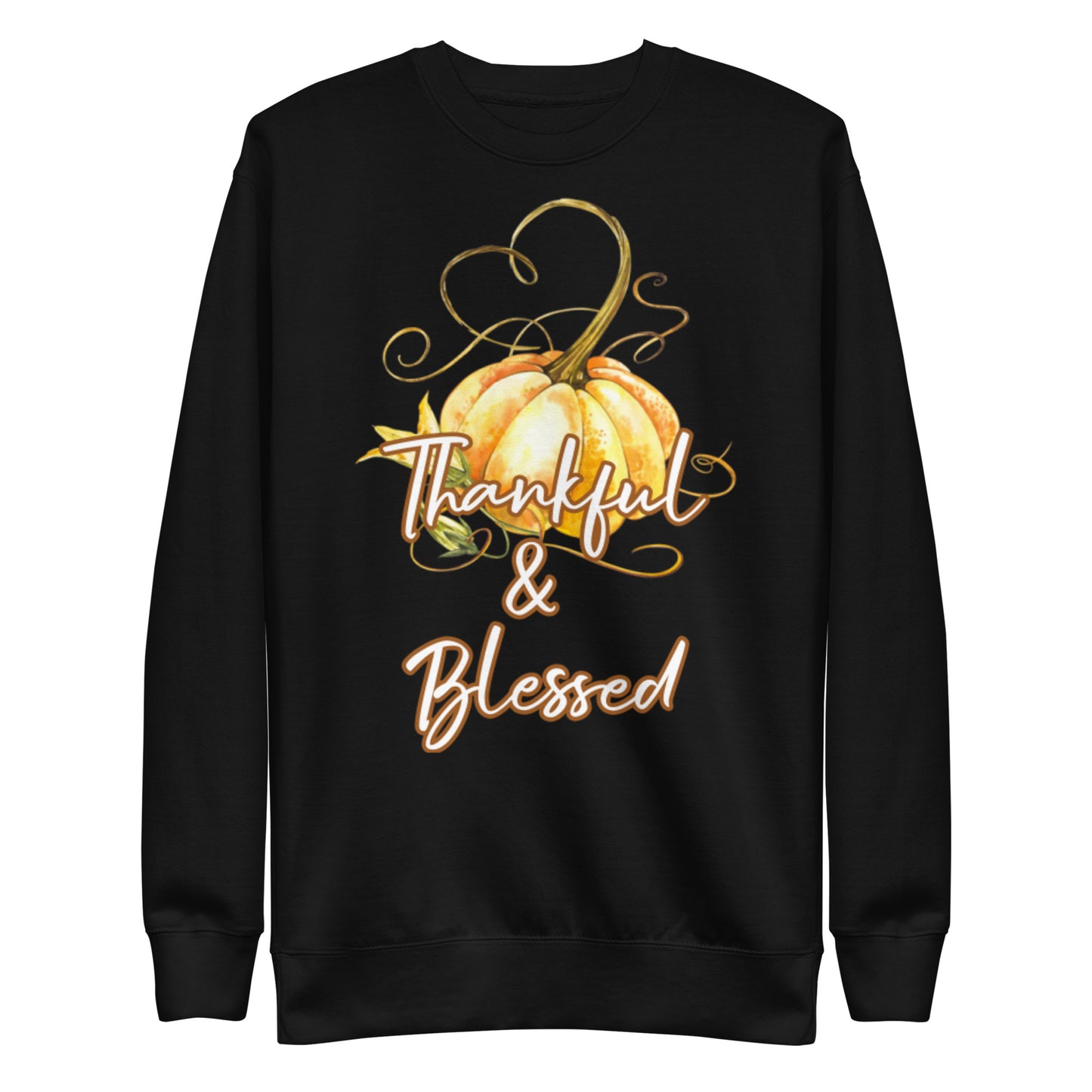 Thankful & Blessed Pumpkin Heart Unisex Sweatshirt