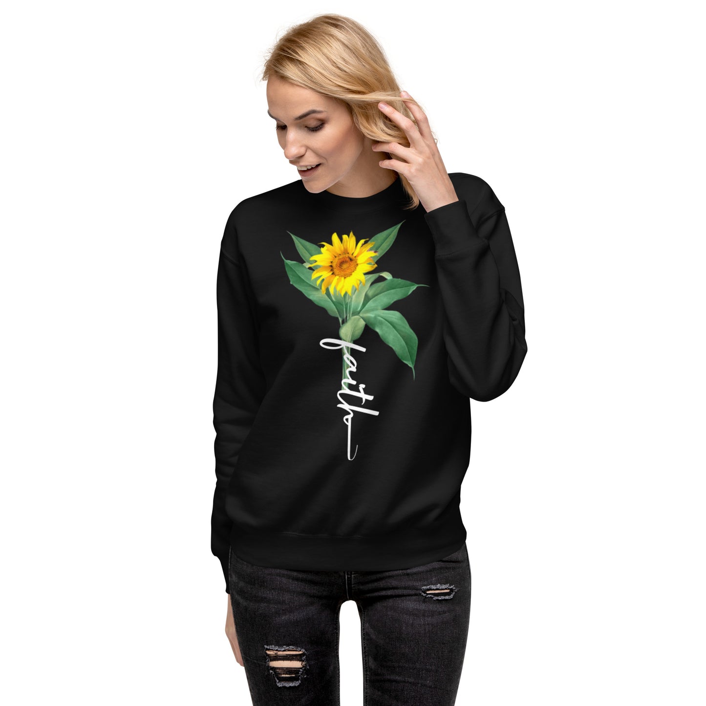 Faith Stem Sunflower Unisex Sweatshirt