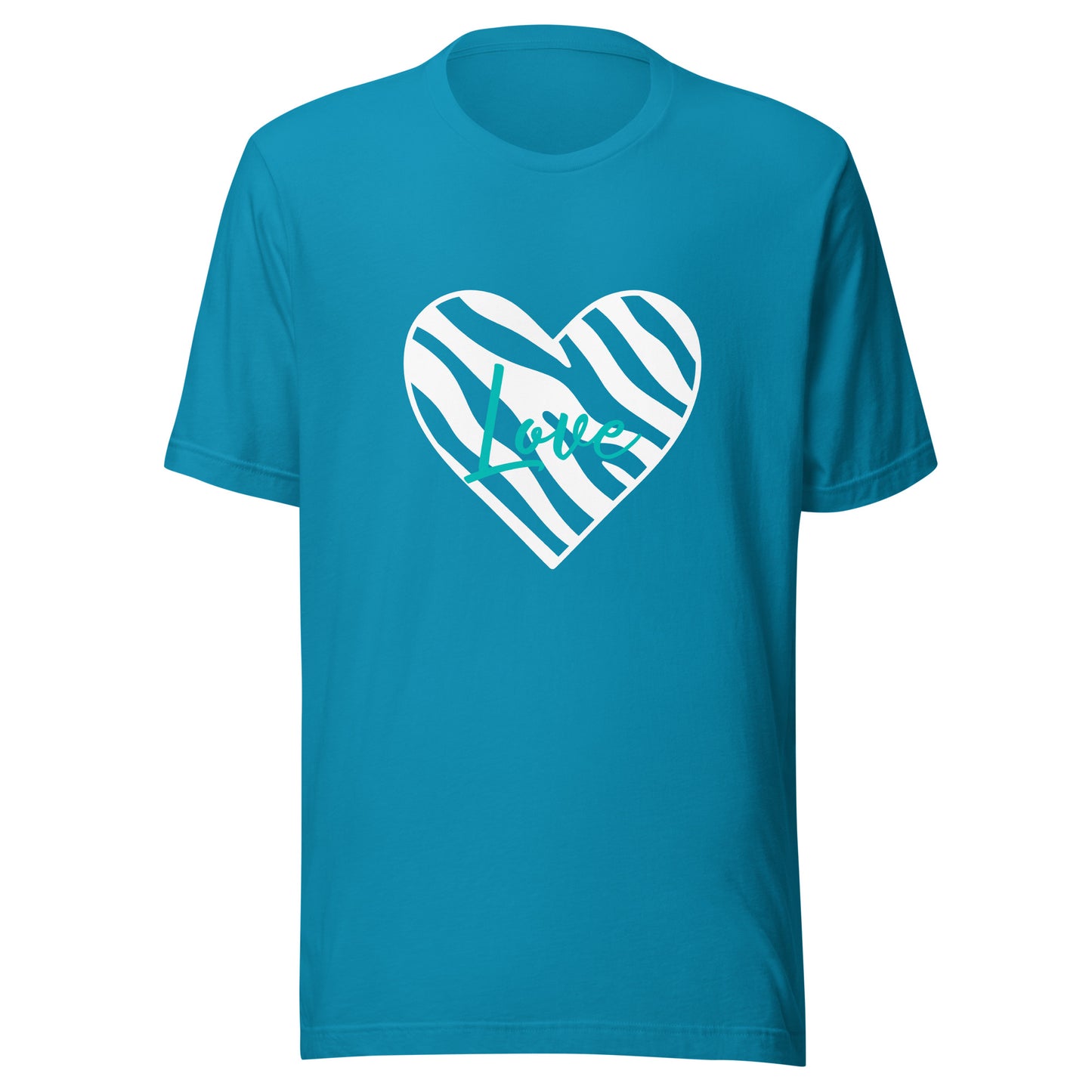Zebra Heart Love Unisex t-shirt