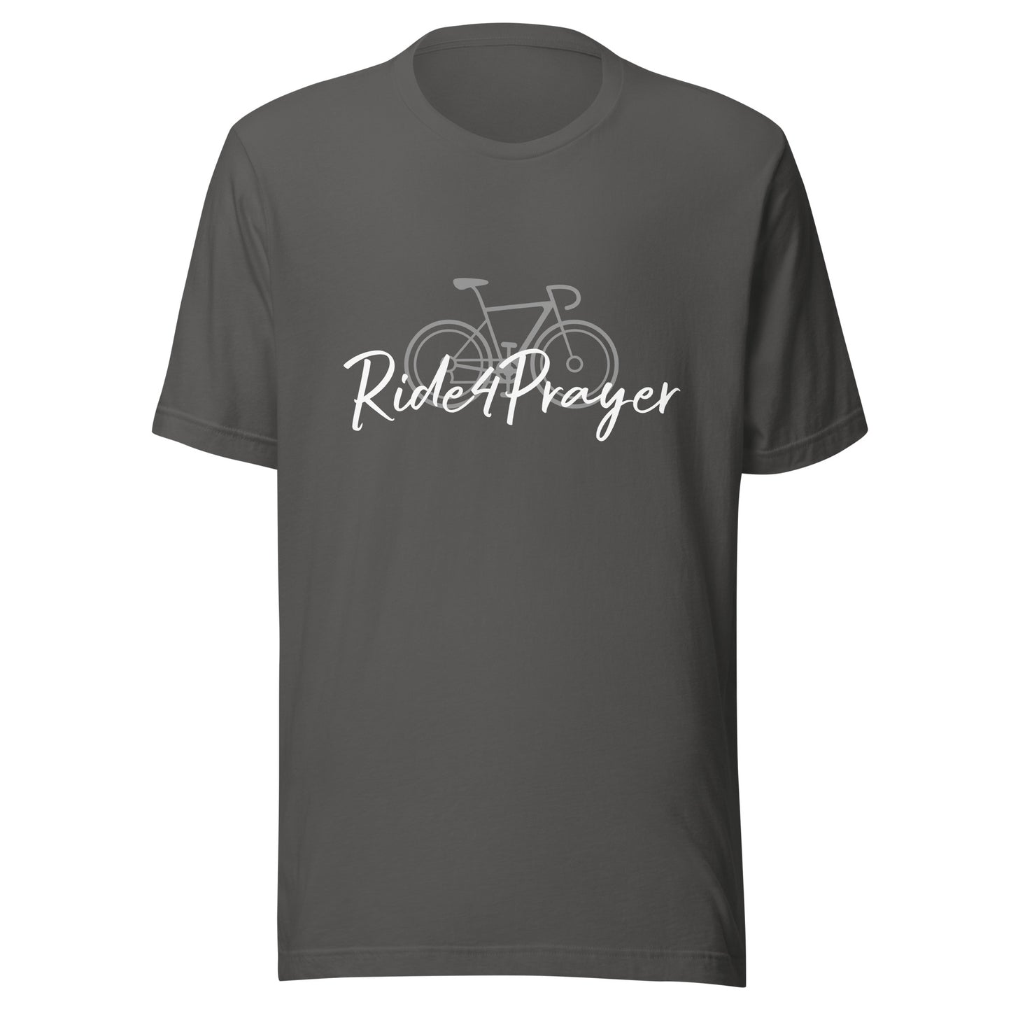 Ride4Prayer Bicycle Grey Unisex T-shirt