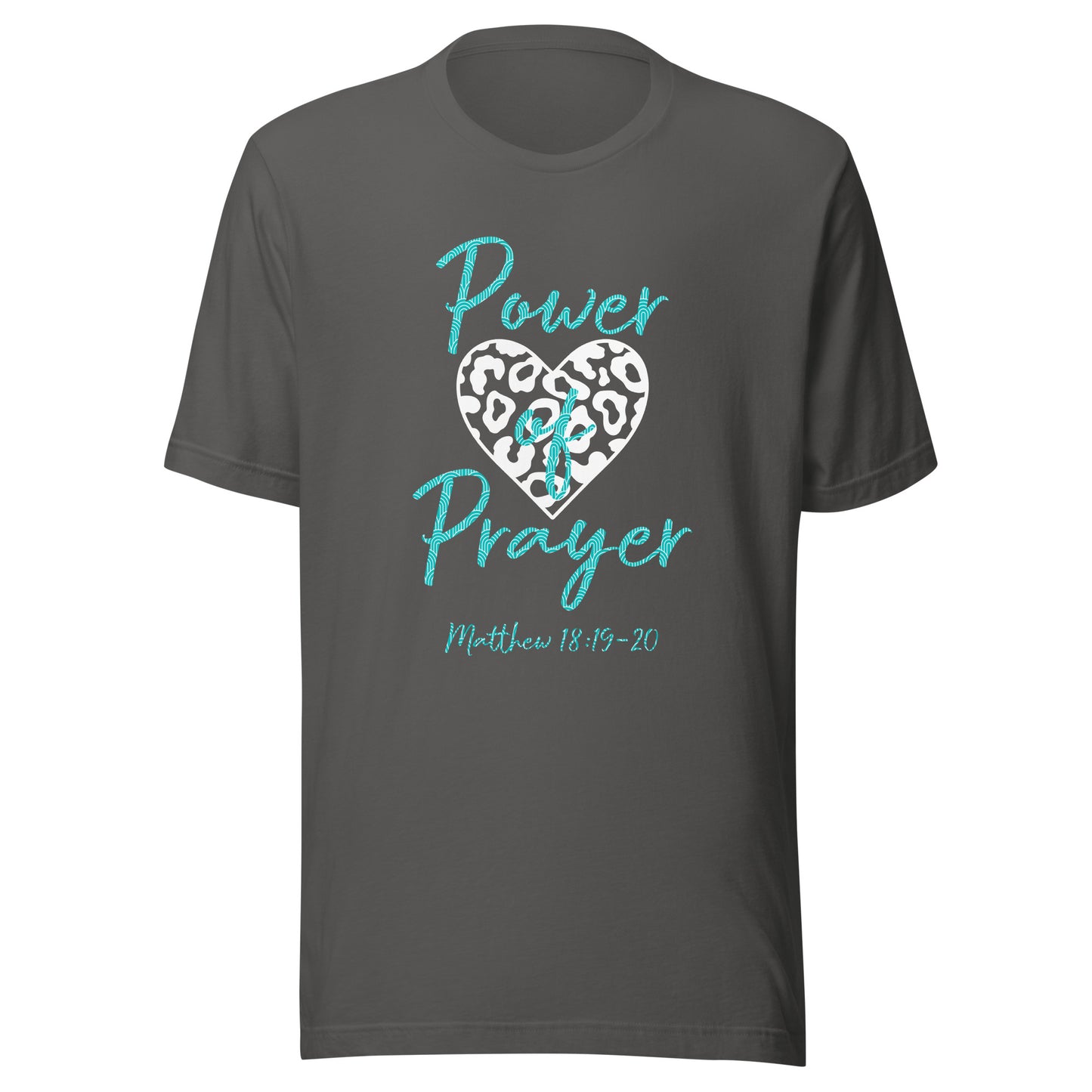 Power of Prayer Leopard Heart Matt 18:19-20 Unisex t-shirt