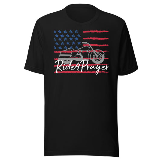 Ride4Prayer USA Motorcycle Unisex t-shirt
