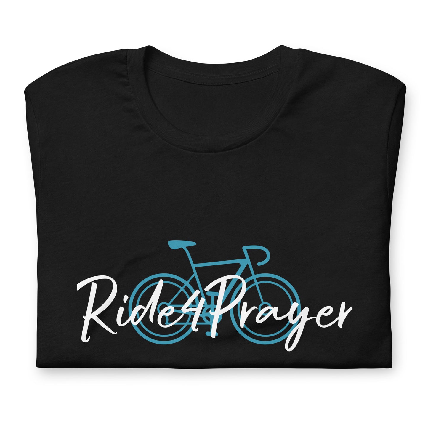 Ride4Prayer Bicycle Teal Unisex t-shirt