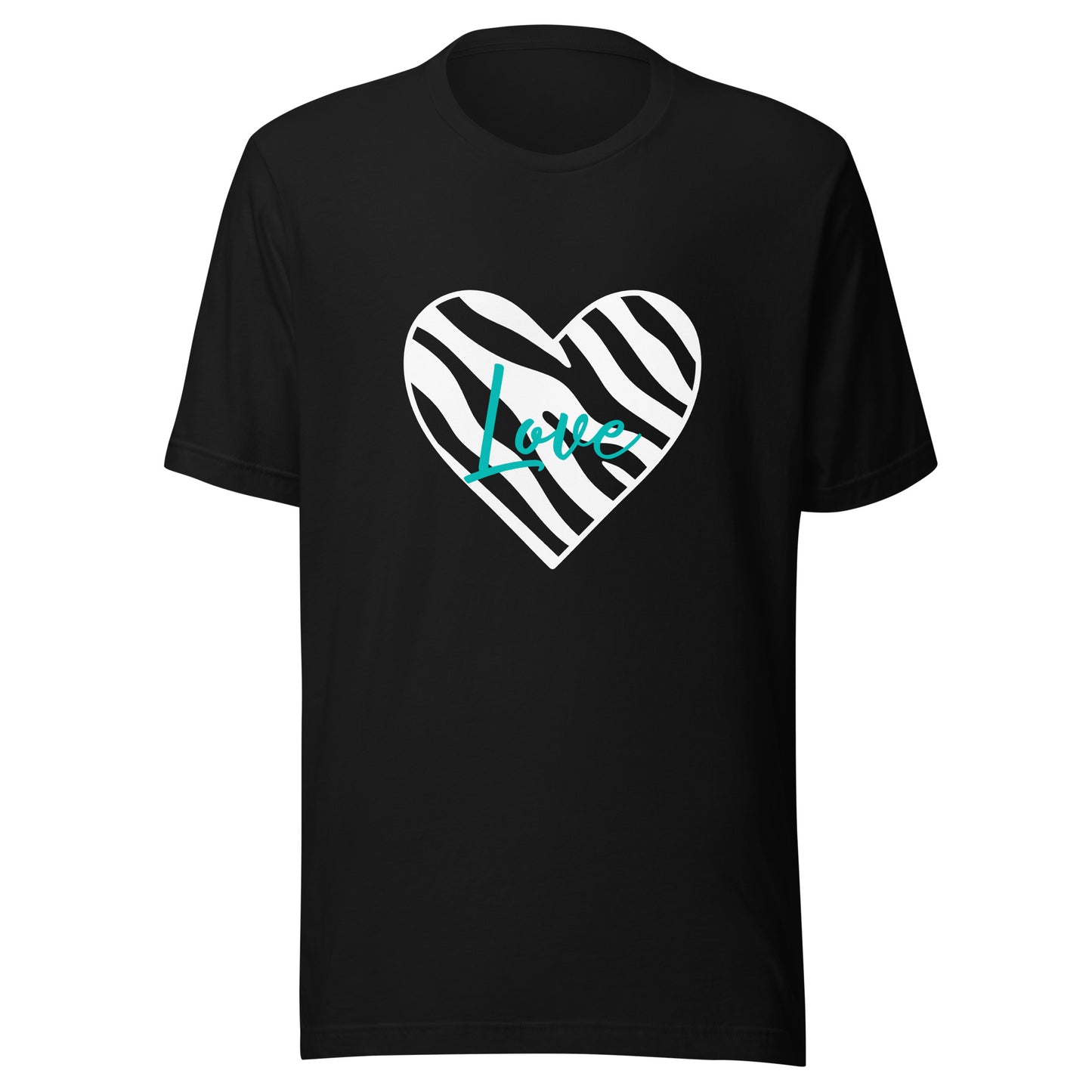 Zebra Heart Love Unisex t-shirt