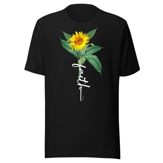 Faith Stem Sunflower Unisex t-shirt