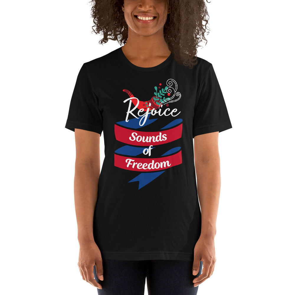 Rejoice Sounds of Freedom Shofar Unisex t-shirt