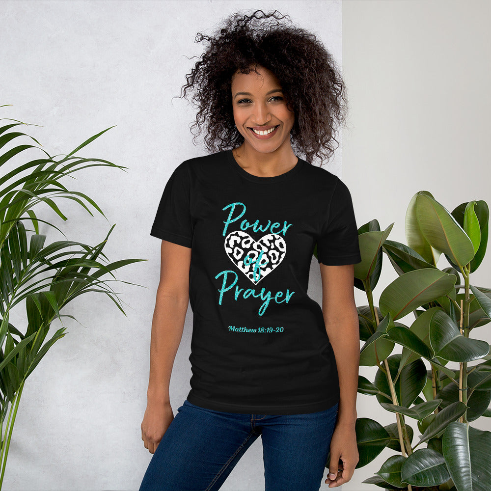 Power of Prayer Leopard Heart Matt 18:19-20 Unisex t-shirt